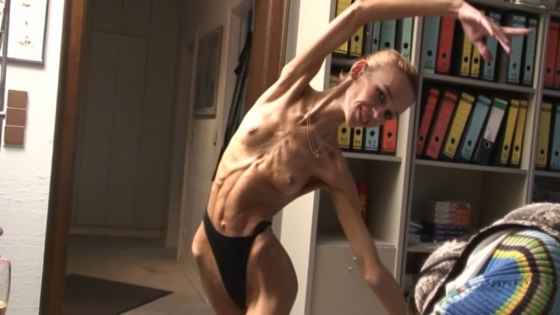 Extremely Skinny Ballerina Slut Teasing