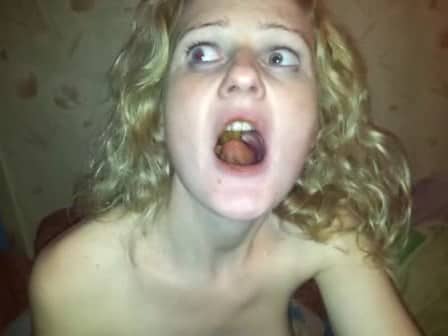 Blonde Human Toilet Wife Having Midnight Snack