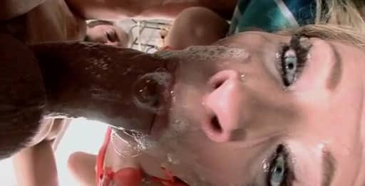 Blonde Whore Endure Messy Throat Wrecking & Pussy Fuck