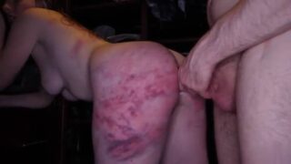 Submissive Bruised Slut Being Anally Destroyed by Her Man