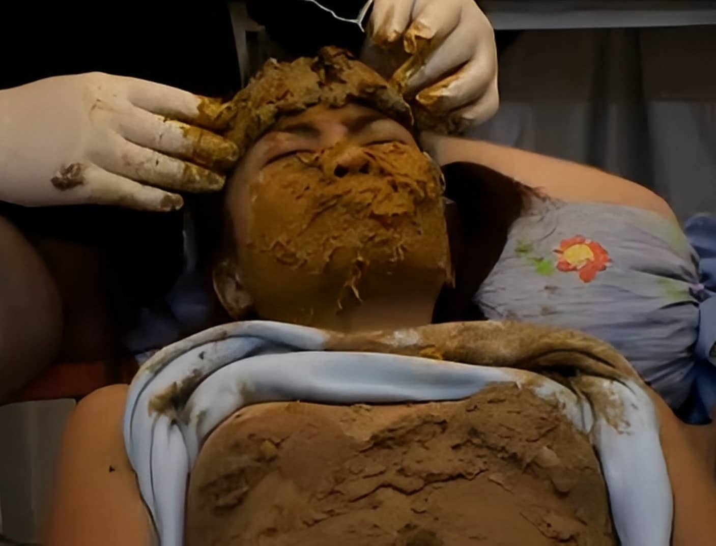Asian Toilet Slave Slut Being Completely Smeared in Waste