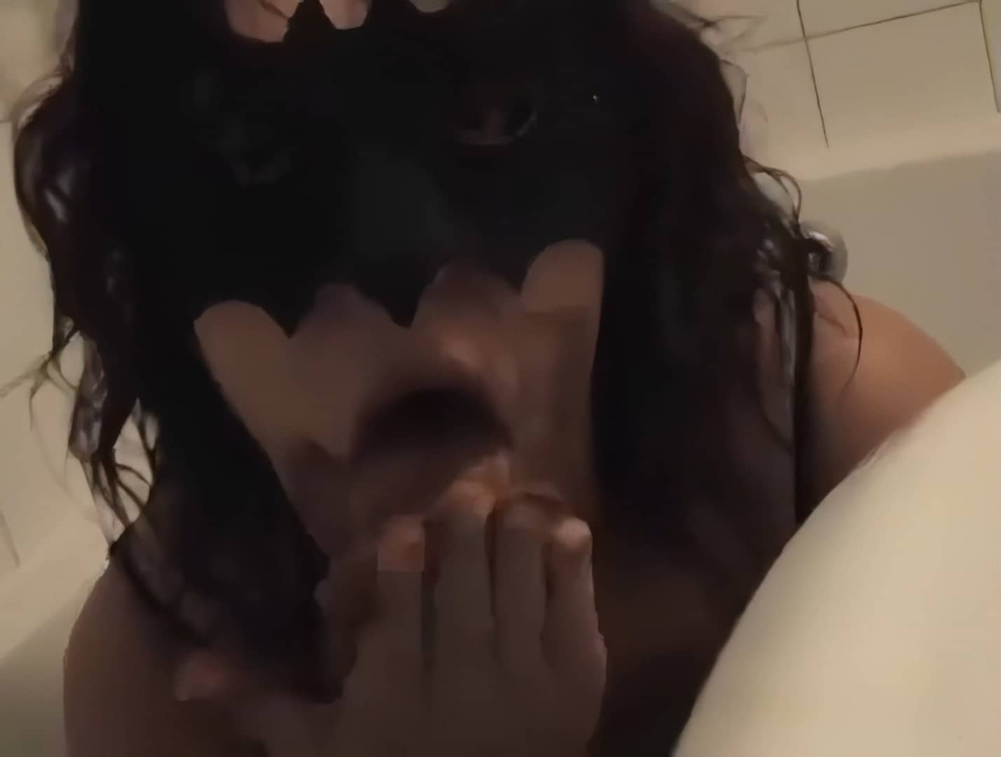 Masked Toilet Whore Take a Dump in The Tub & Having Messy Fun